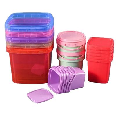 Πολυπροπυλενικό κουβά 200ml-25L τετραγωνικό πλαστικό δοχείο με λαβή για όφελος