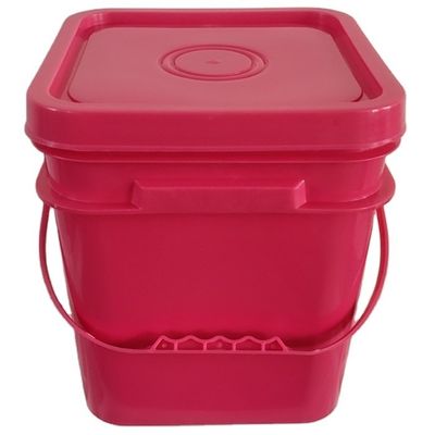 HDPE 5L 10L 15L 20L 25L Φορτωτικό τετράγωνο πλαστικό κουβά με καπάκι για κατασκευές