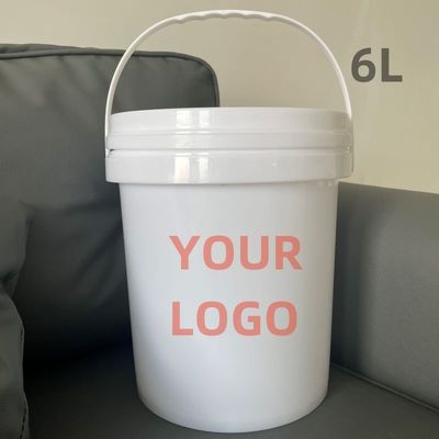 Πολυπροπυλένιο Custom Logo Τυπωμένα πλαστικά κουβάκια 4L 5L 6L 8L με προσαρμογή