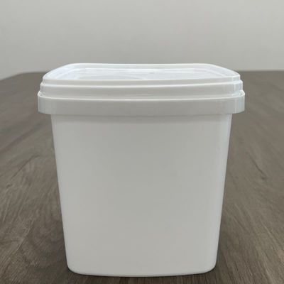 500 ml δοχείο για σάλτσα τετραγωνικό κουβά λευκό τυπωμένο κουβά με πάχος 1,0 έως 2,5 mm
