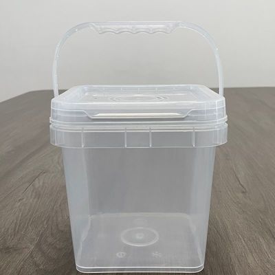 500 ml δοχείο για σάλτσα τετραγωνικό κουβά λευκό τυπωμένο κουβά με πάχος 1,0 έως 2,5 mm