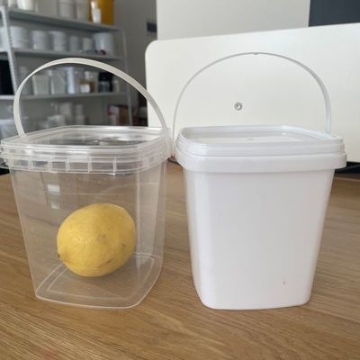 500 ml δοχείο για σάλτσα τετραγωνικό κουβά λευκό τυπωμένο κουβά με πάχος 1,0 έως 2,5 mm