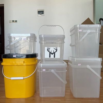 Εκτύπωση με μεταξοειδή οθόνη πλαστικό δοχείο 1 γαλόνι κουβά με επίπεδο καπάκι κουβά