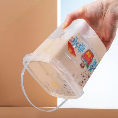 500 ml τετραγωνικό δοχείο πλαστικό κουβά με κάλυμμα ανθεκτικό και προσαρμόσιμο σχεδιασμό