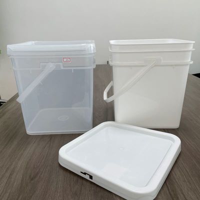 Συσκευή για μπισκότα 15L τετραγωνικό πλαστικό κουβά με υλικό HDPE και έντυπο σχέδιο