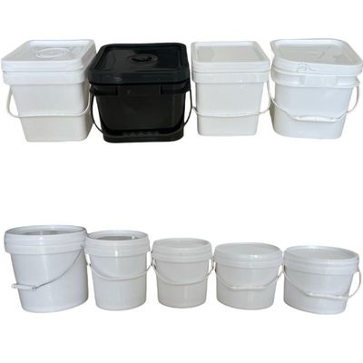 Πωλήσεις κατάλογος 1.0-2.5 MM πάχος Στρογγυλό 5L 6L 8L 10L PP πλαστικό κουβά με κάλυμμα