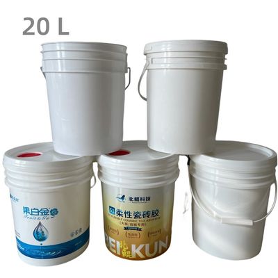 Φθηνό 10L 15L 16L 18L 20L 25L Custom λευκό PP πλαστικό κουβά με καπάκι και λαβή