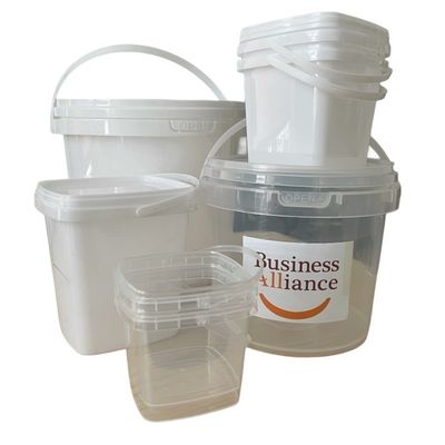 Συσκευή συσκευασίας τροφίμων HDPE προσαρμοσμένος πλαστικός κουβάς με πιστοποιητικό GAP/ISO/FDA