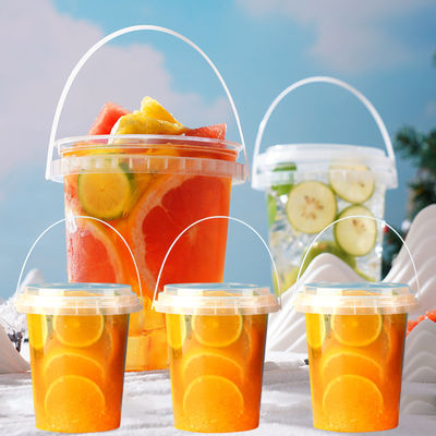 8oz 12oz 24oz 32oz φρούτα γιαούρτι γάλα τσάι takeout πλαστικό κουβά με καπάκι και μοντέρνα