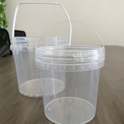 Υψηλής πιστοληπτικής ικανότητας Συσκευαστή τροφίμων 1L Στρογγυλό πλαστικό κουβά με καπάκι ανθεκτικό σε χημικά