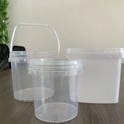 Συσκευή για παγωτό Κουβάκι από πλαστικό τύπου τροφίμων με κάλυμμα και λαβή πάχους 1,0 έως 2,5 mm