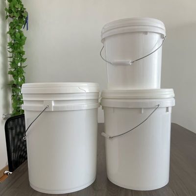 5L 10L 20L βαρύς φόρτωσης πλαστικό κουβά με μεταλλικό χερούλι Διαφανής ή προσαρμοσμένη εκτύπωση