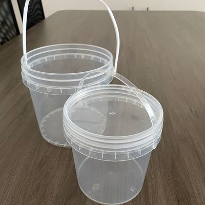 Διαφανές HDPE πλαστικό κουβά 3L 5L 8L δοχείο τροφίμων με πάχος 1,0-2,5 MM