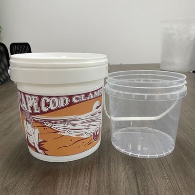 1 γαλόνι HDPE πλαστικό κουβά Custom LOGO εκτύπωση για τη μεταφορά θαλασσινών