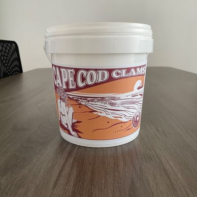 1 γαλόνι HDPE πλαστικό κουβά Custom LOGO εκτύπωση για τη μεταφορά θαλασσινών