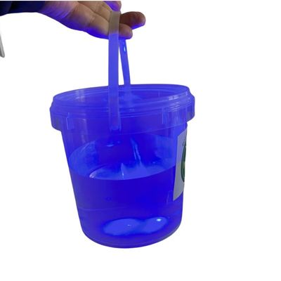 Προσαρμοσμένο Lanyard Round Glow Bucket για σάλτσα παγωτό και μπισκότο σε πλαστικό κουβά
