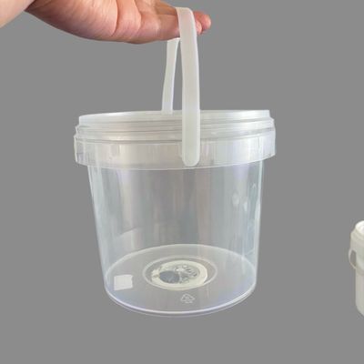Προσαρμοσμένο Lanyard Round Glow Bucket για σάλτσα παγωτό και μπισκότο σε πλαστικό κουβά