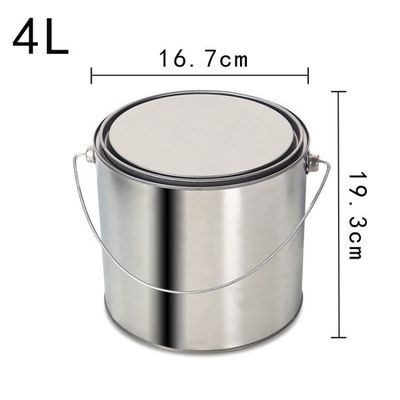 1L-5L Τυποποιημένο στρογγυλό μεταλλικό δοχείο για σάλτσα χρώματος και τρόφιμα από πολυπροπυλένιο