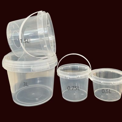 2L 3L 4L 5L Popcorn Bucket πλαστικό κουβά με μεταξοειδή οθόνη / μεταφορά θερμότητας / εκτύπωση IML