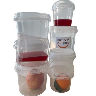 2L 3L 4L 5L Popcorn Bucket πλαστικό κουβά με μεταξοειδή οθόνη / μεταφορά θερμότητας / εκτύπωση IML