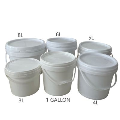 Πολυπροπυλένιο 5L 10L 15L 20L πλαστικό λευκό στρογγυλό χρώμα πλαστικό κουβά με κουβάδες Κάλυψη λαβή