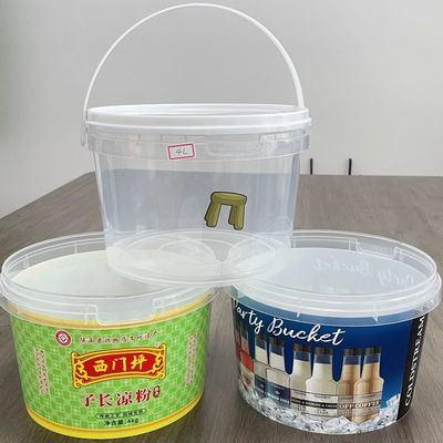 1 γαλόνι κουβά πλαστικού με κάλυμμα